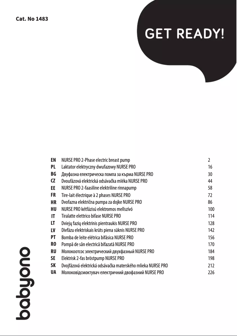 Page n°1 - Manuel utilisateur BabyOno 1483
