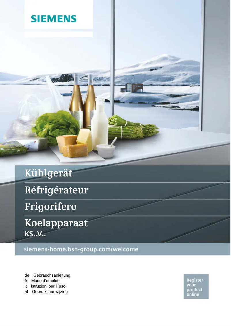 Page n°1 - Manuel utilisateur Siemens KS36VAI31