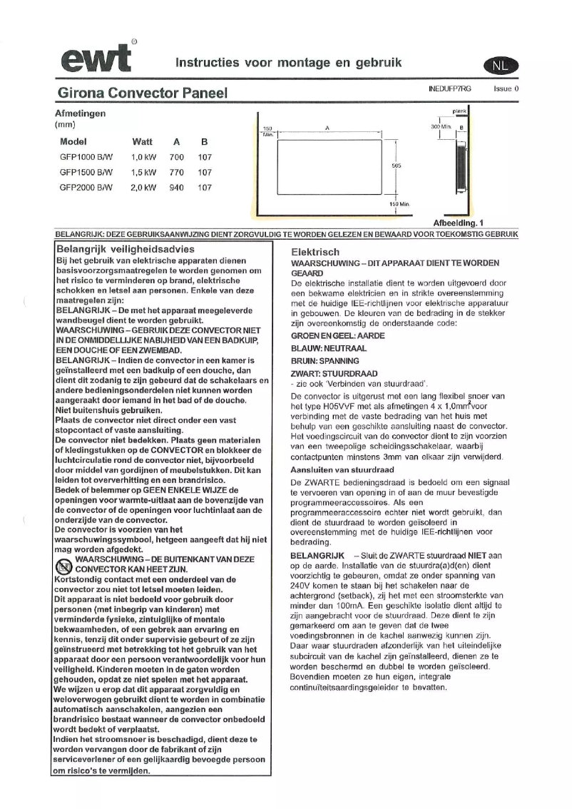 Image de la première page du manuel de l'appareil GIRONA
