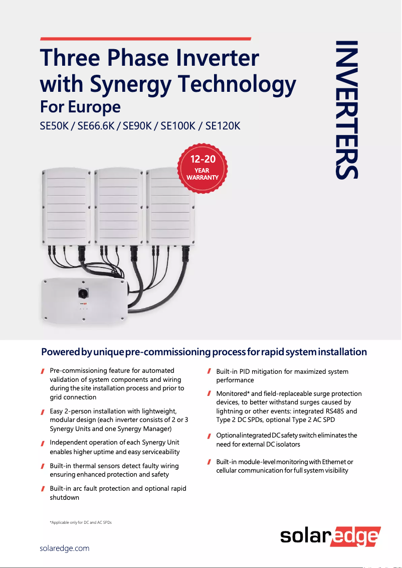 Image de la première page du manuel de l'appareil SE120K-RW08IBNM4