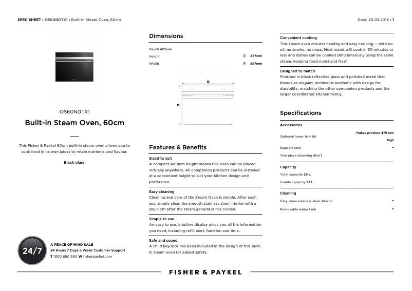 Image de la première page du manuel de l'appareil OS60NDTX1