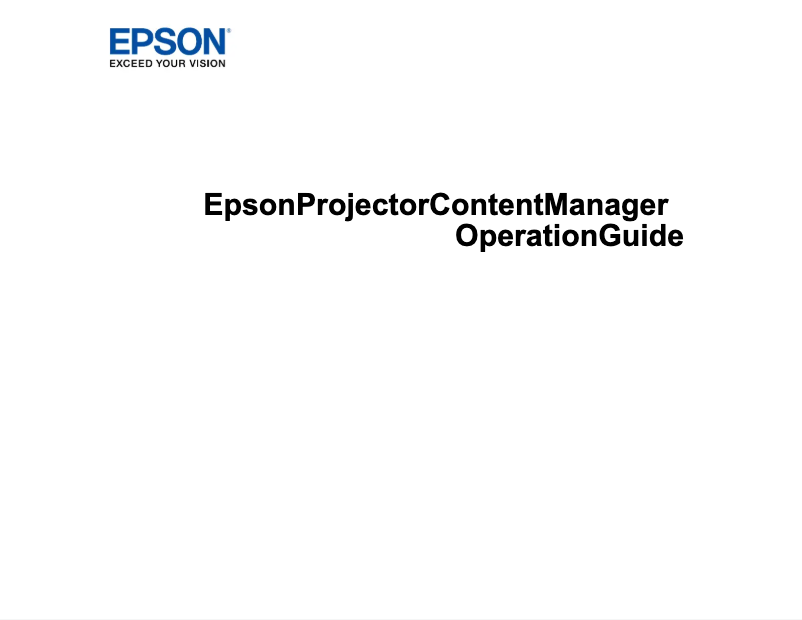 Page 1 de la notice Manuel utilisateur Epson EB-805F