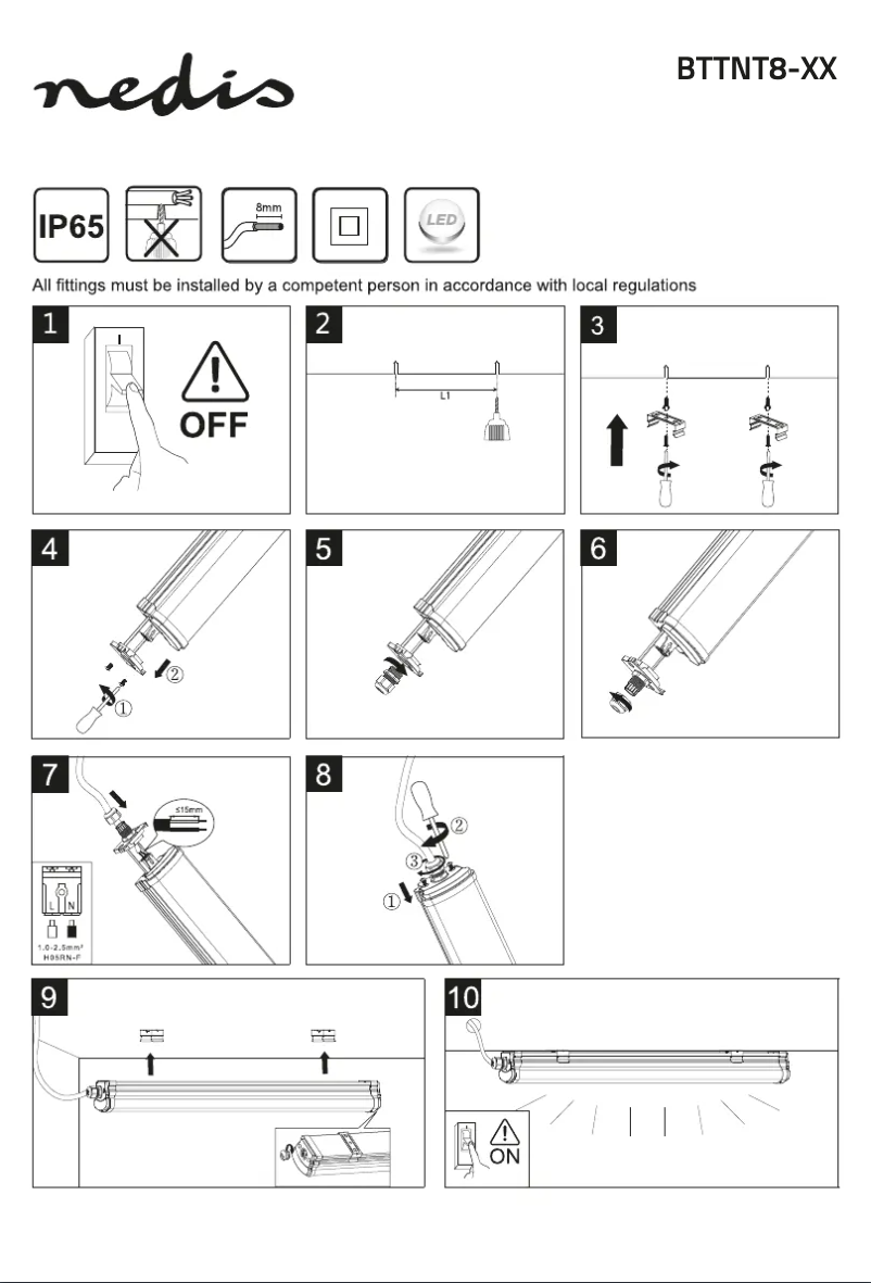 Page n°1 - Manuel utilisateur Nedis BTTNT8-22W60