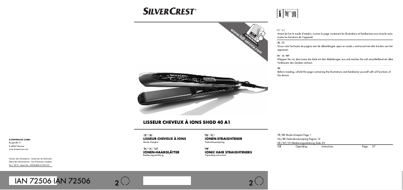 Image de la première page du manuel de l'appareil SHGD 40 A1