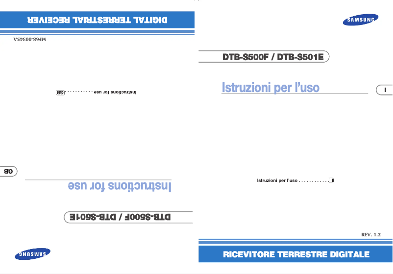 Page n°1 - Manuel utilisateur Samsung DTB-S500F