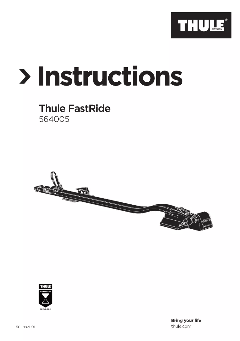 Page 1 de la notice Manuel utilisateur Thule FastRide 564005