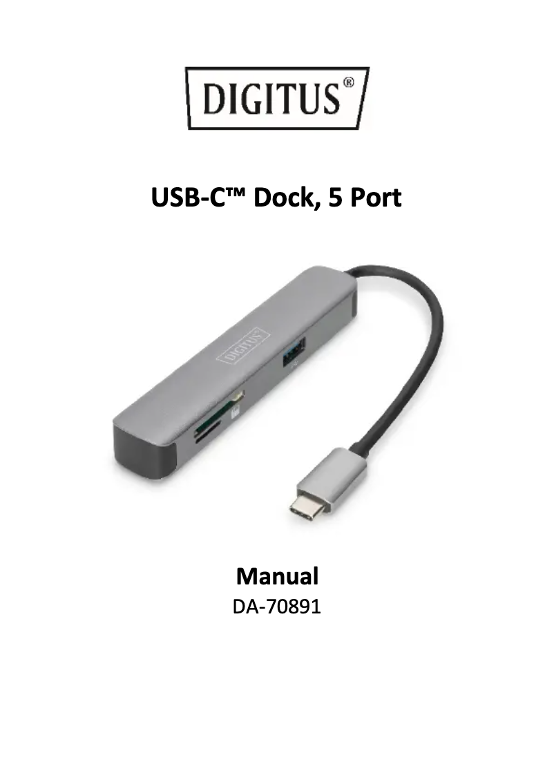 Page 1 of the manual User Manual Digitus DA-70891