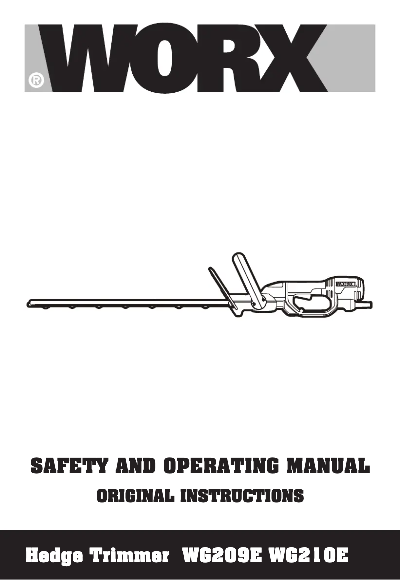 Image de la première page du manuel de l'appareil WG210E