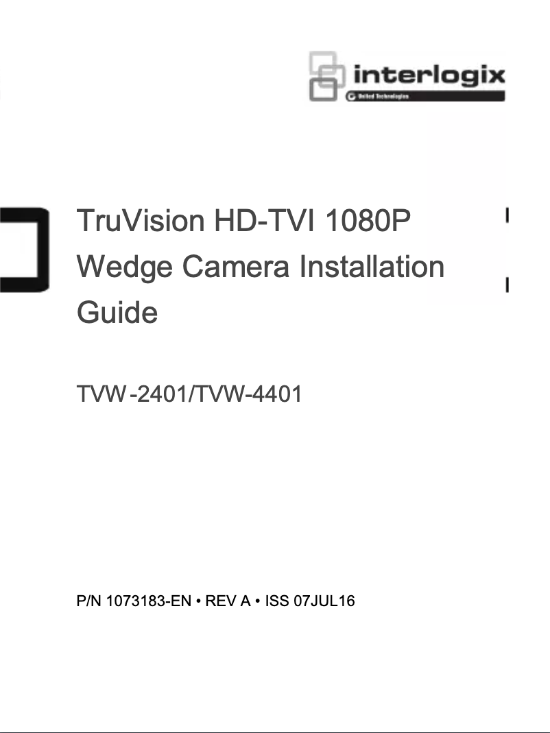 Página 1 del manual Manual de usuario Interlogix TruVision TVW-2401