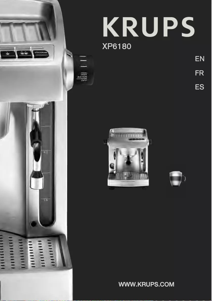 Page 1 de la notice Manuel utilisateur Krups XP6180