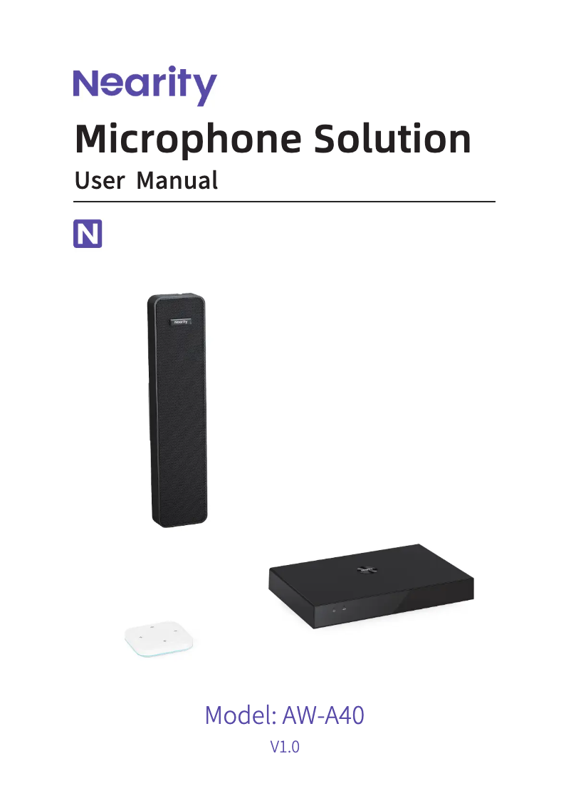 Página 1 del manual Manual de usuario Nearity AW-A40