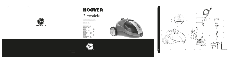 Page 1 de la notice Manuel utilisateur Hoover Steamjet Compact SCM1500