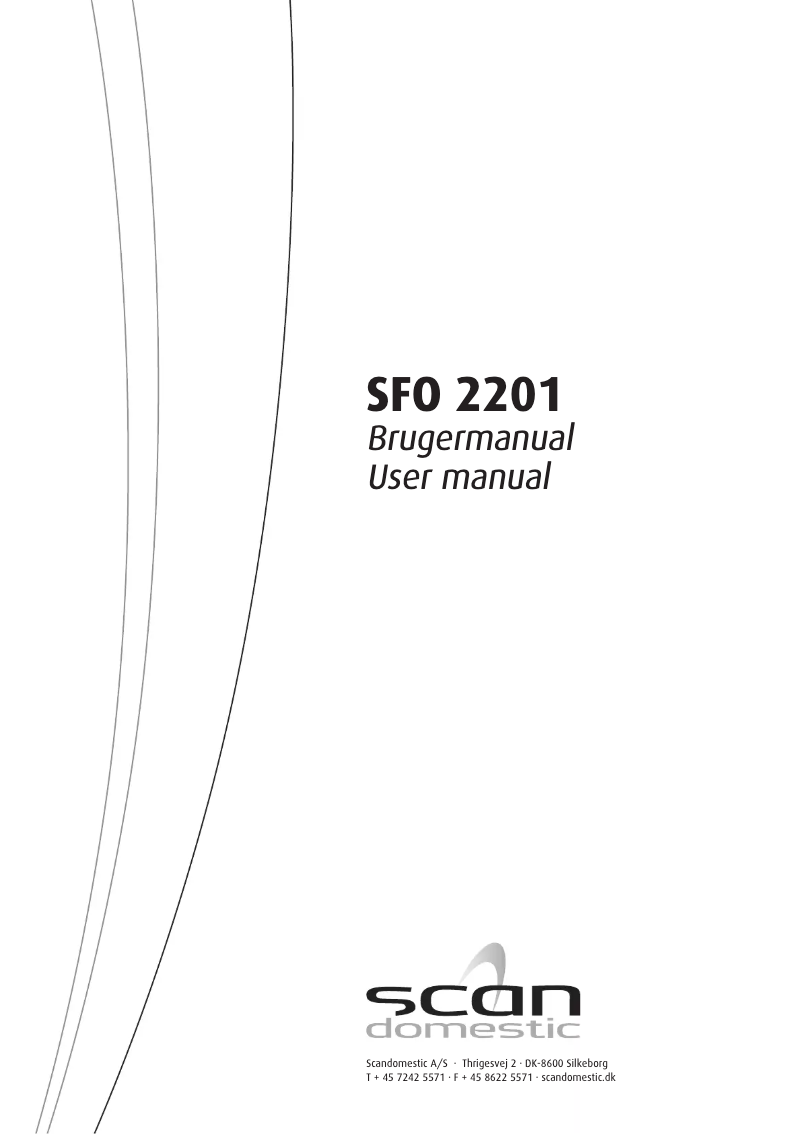 Page n°1 - Manuel utilisateur Scandomestic SFO 2201