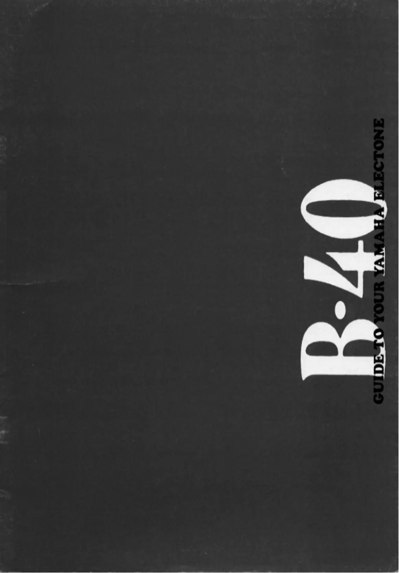 Page 1 de la notice Manuel utilisateur Yamaha Electone B-40