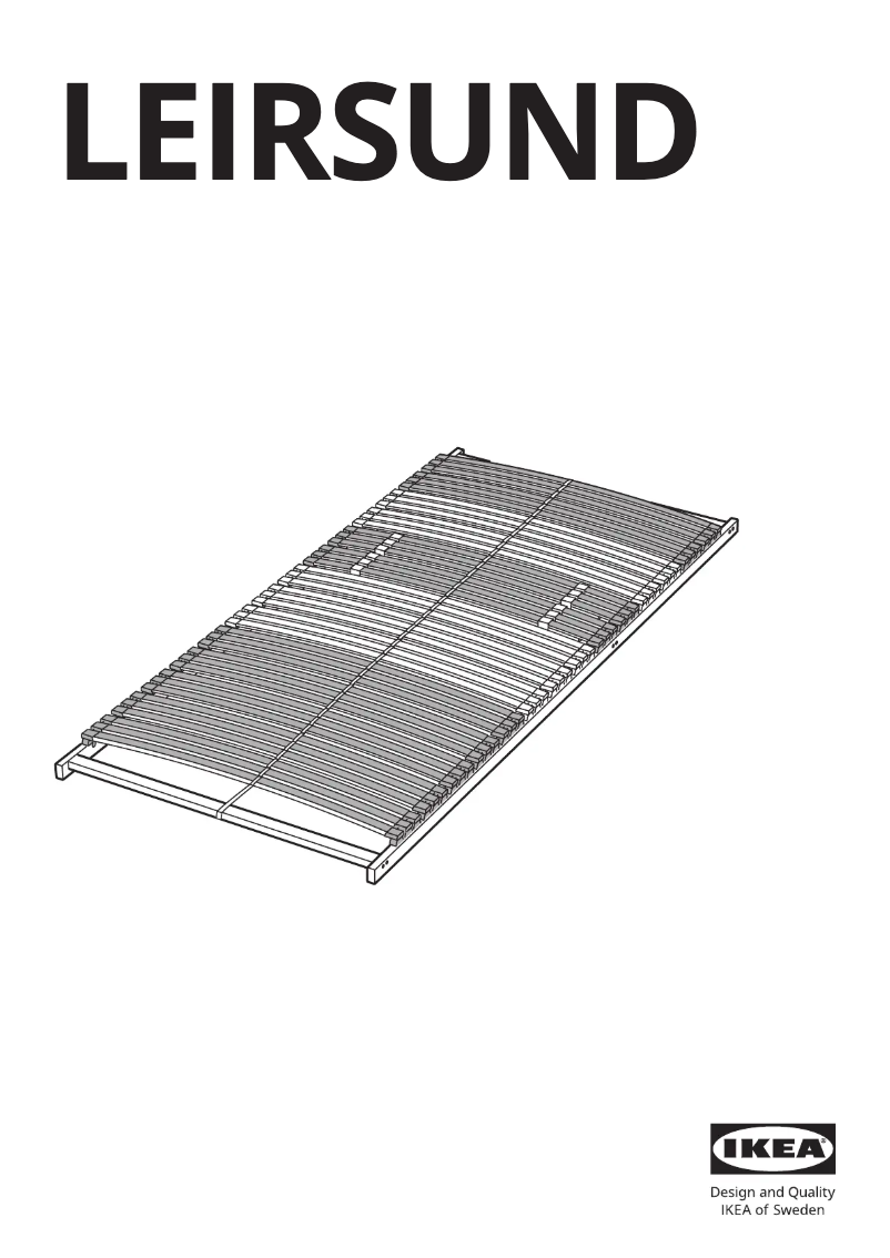 Page 1 de la notice Manuel utilisateur Ikea LEIRSUND 202.783.32
