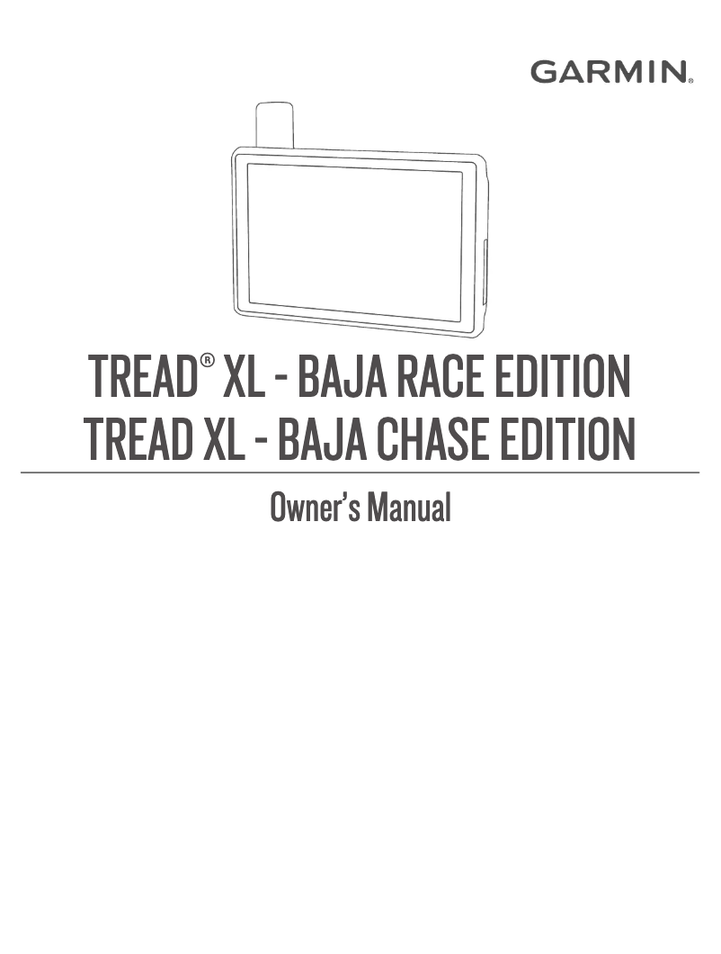 Image de la première page du manuel de l'appareil Tread XL Baja Race Edition
