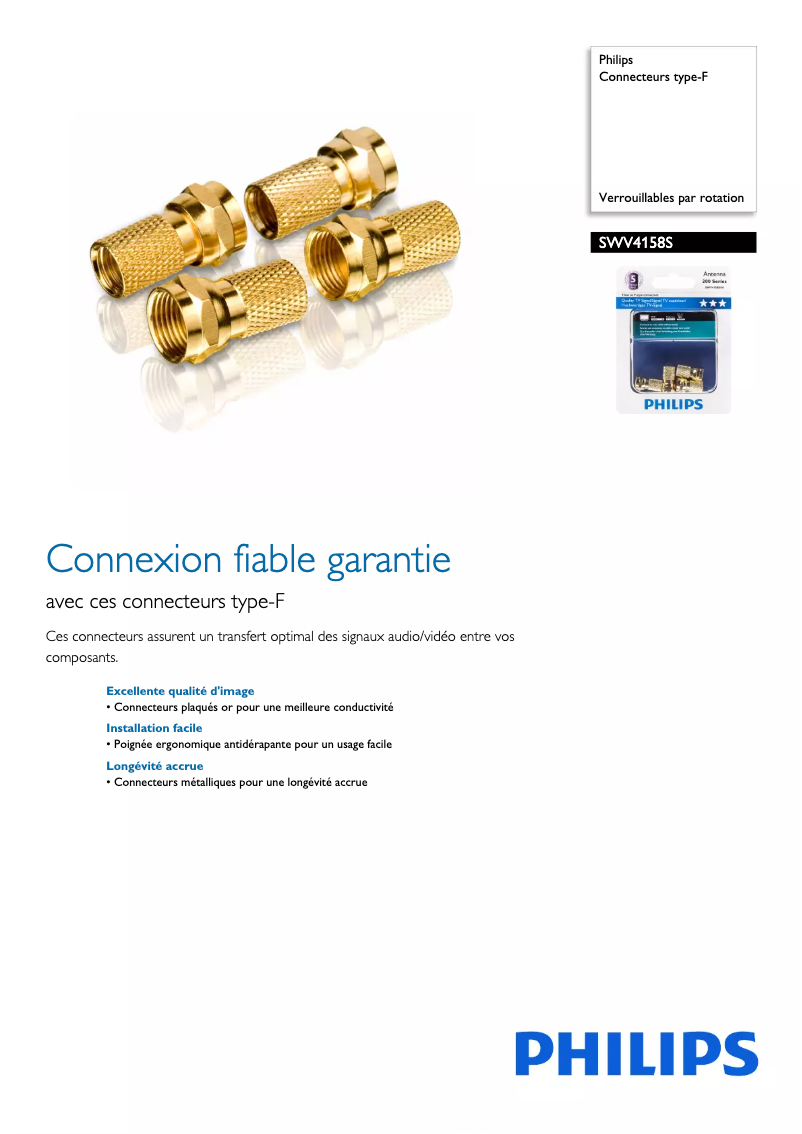 Page n°1 - Fiche technique Philips SWV4158S