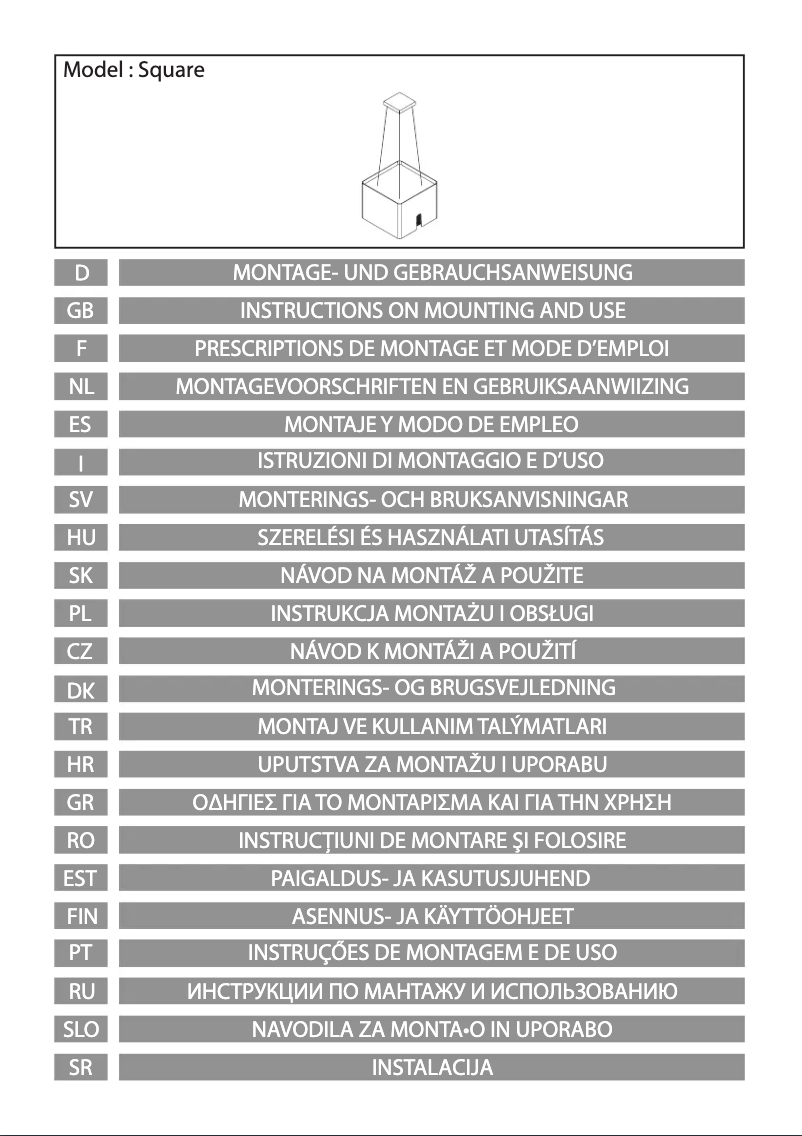 Page 1 de la notice Manuel utilisateur Airforce Square