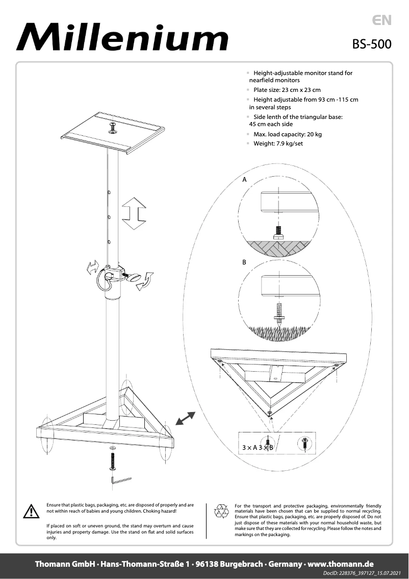 Página 1 del manual Manual de usuario Millenium BS-500