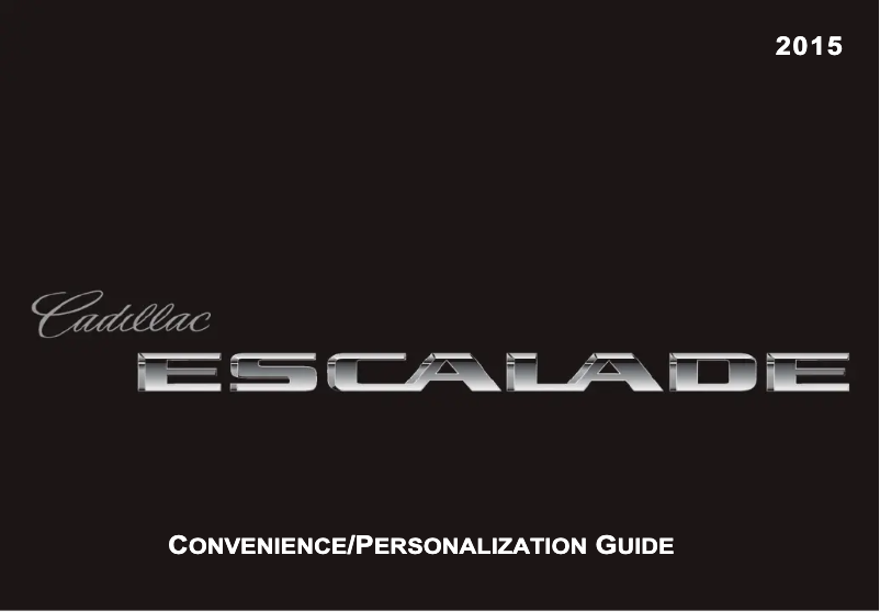 Imagen de la primera página del manual del dispositivo Escalade ESV (2015)