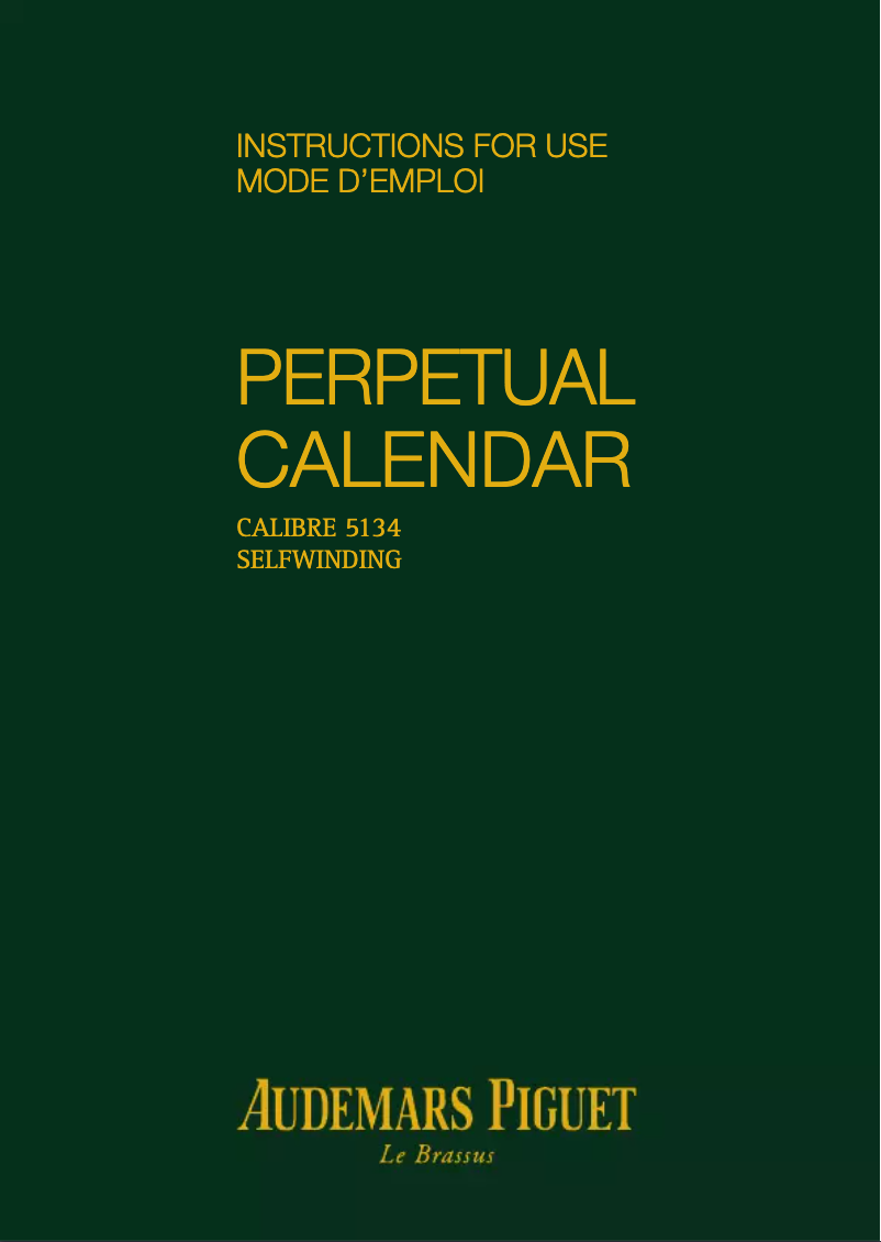 Page 1 de la notice Manuel utilisateur Audemars Piguet Royal Oak 26574ST.OO.1220ST.02
