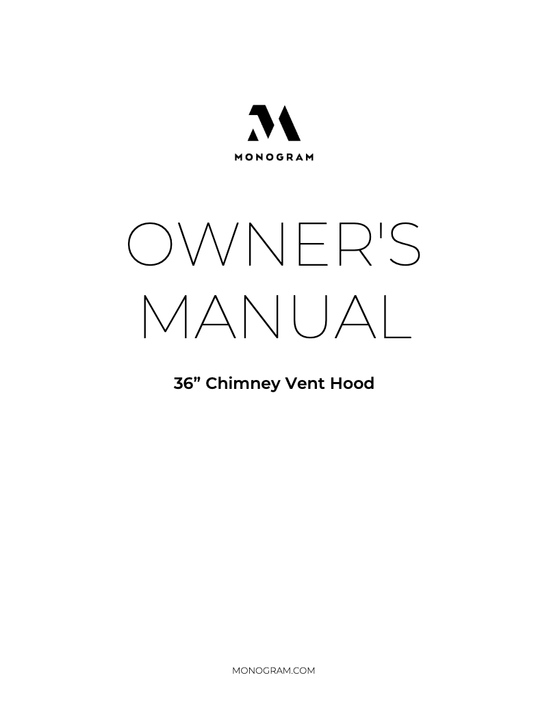 Page n°1 - Manuel utilisateur Monogram ZV800SJSS
