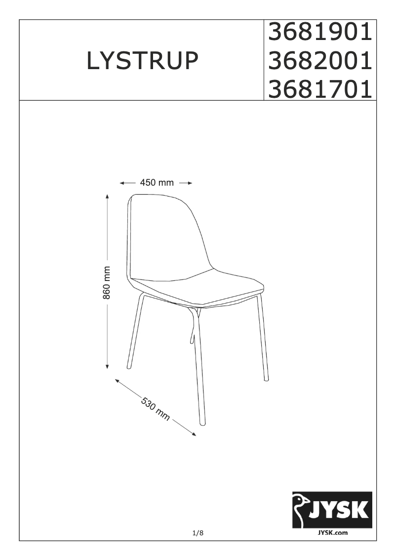 Image de la première page du manuel de l'appareil Lystrup