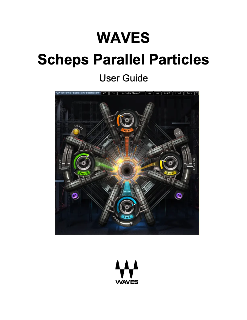 Page 1 de la notice Manuel utilisateur Waves Scheps Parallel Particles
