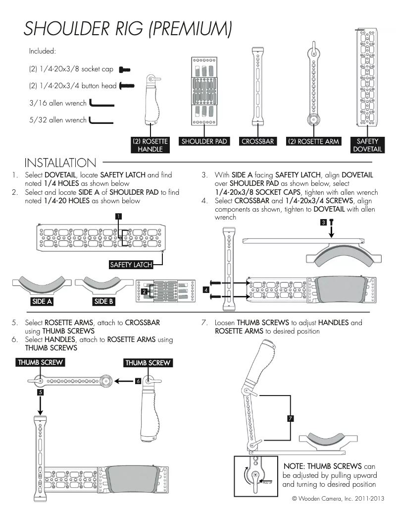 Page 1 de la notice Manuel utilisateur Wooden Camera 152300
