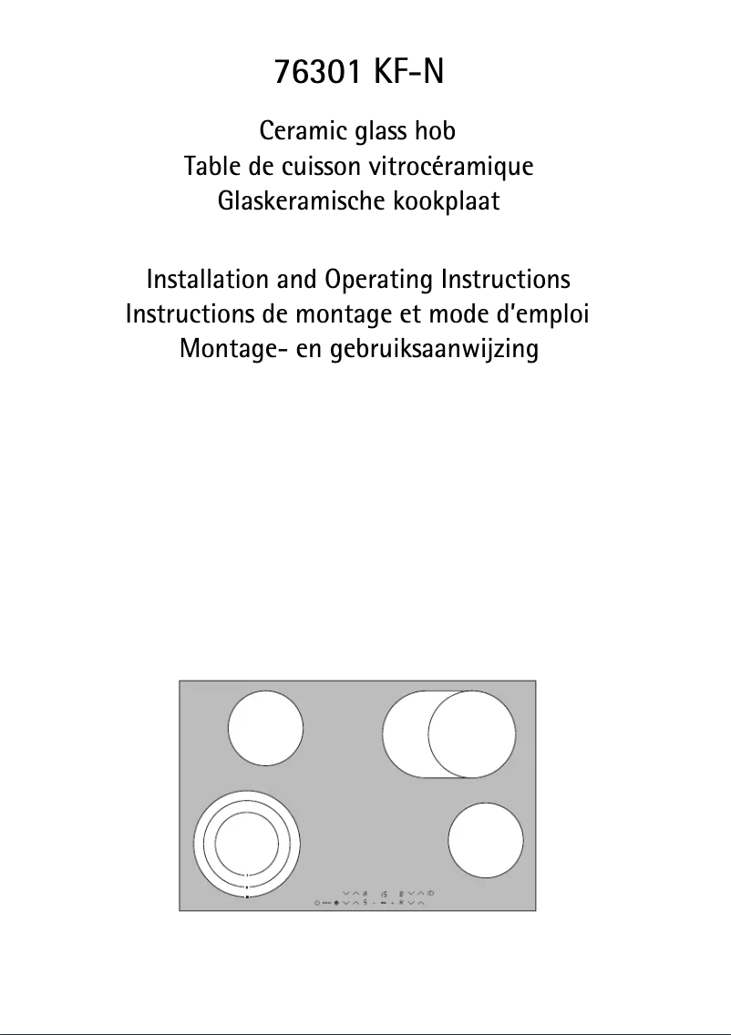 Page n°1 - Manuel utilisateur AEG-Electrolux 79301 KF