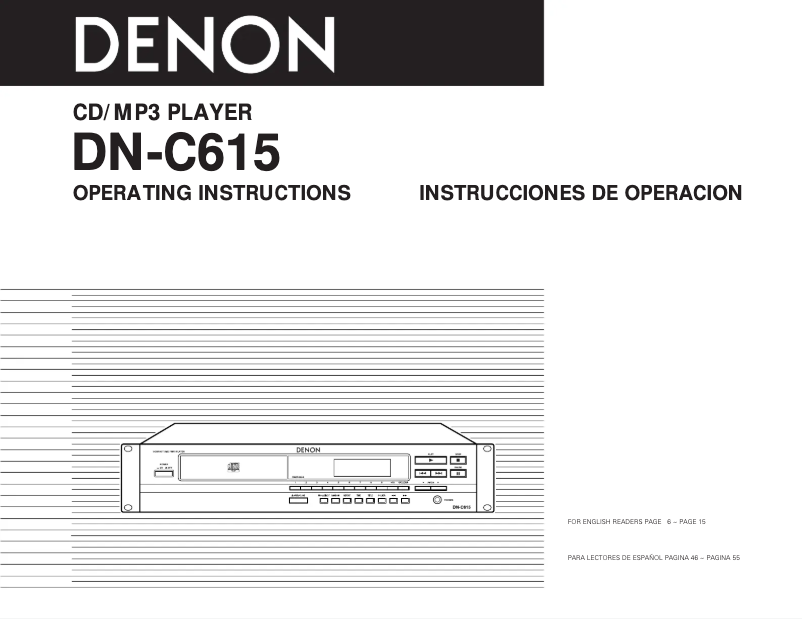 Page 1 de la notice Manuel utilisateur Denon DN-C615