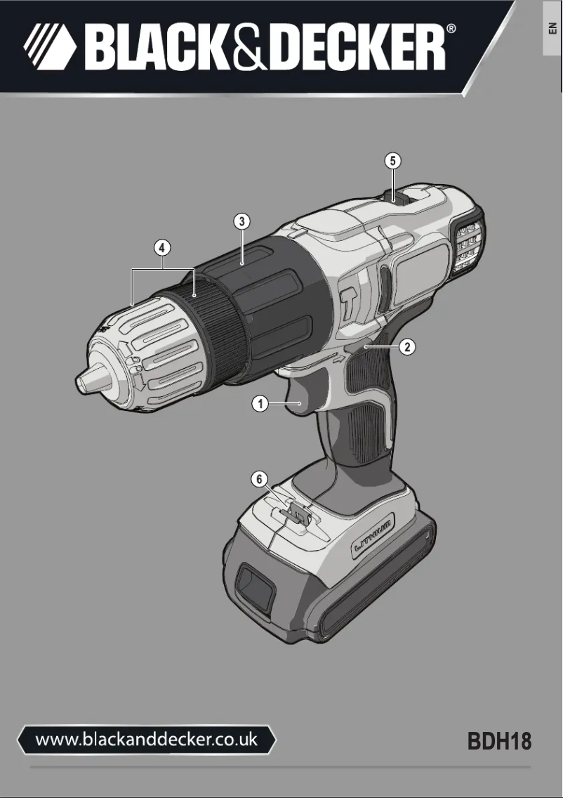 Page 1 de la notice Manuel utilisateur Black & Decker BDH18