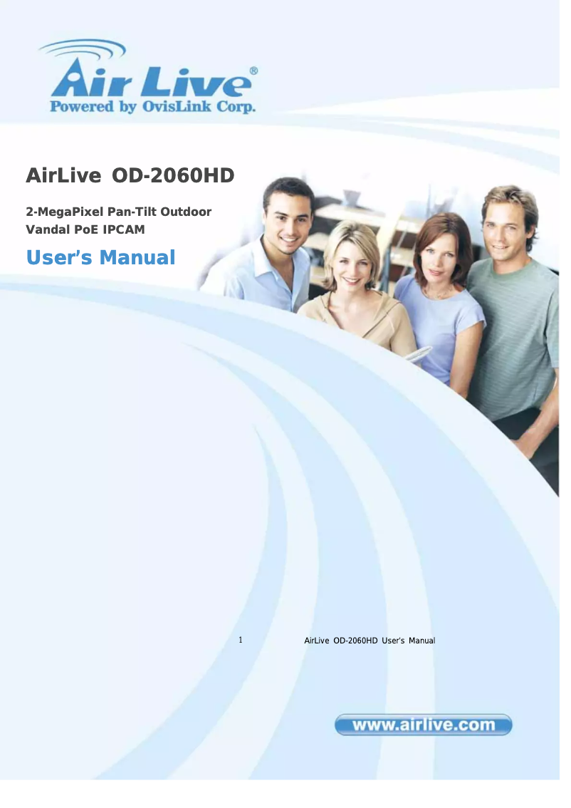 Page 1 de la notice Manuel utilisateur AirLive OD-2060HD