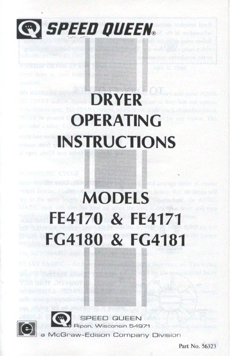 Image de la première page du manuel de l'appareil FG4181