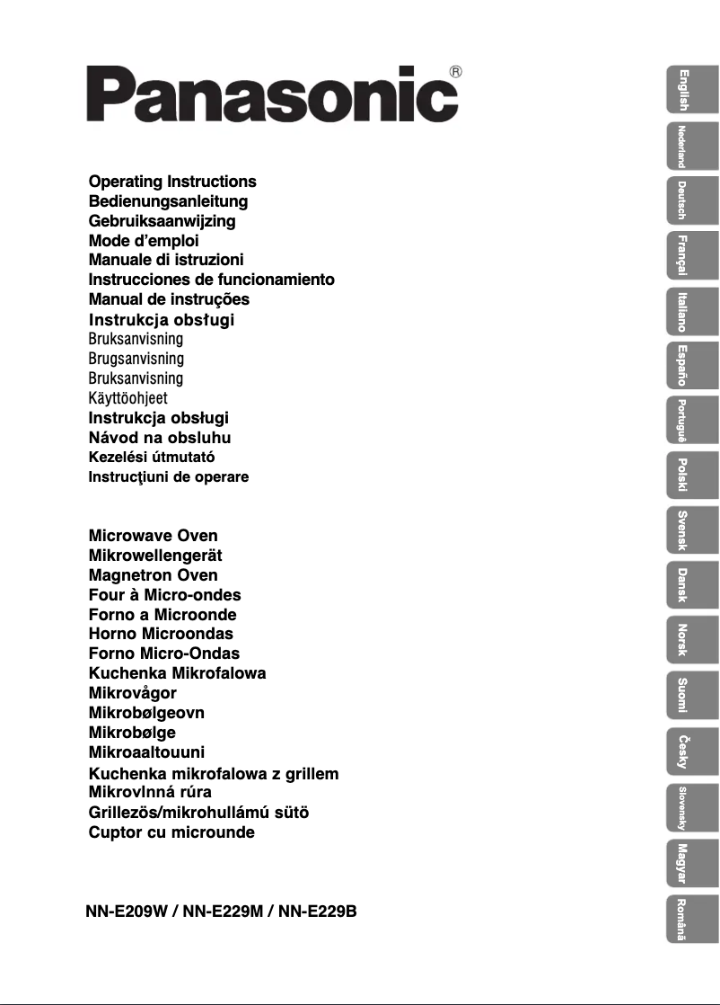 Page 1 de la notice Manuel utilisateur Panasonic NN-E229B
