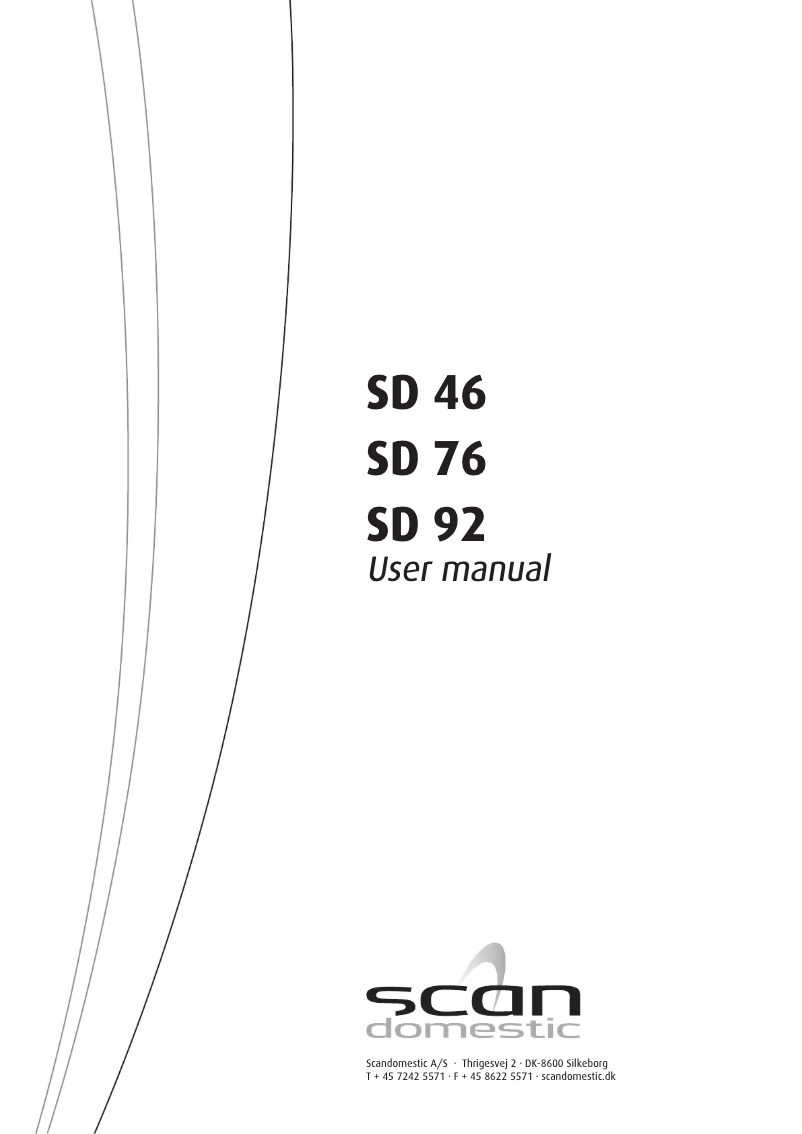 Page 1 de la notice Manuel utilisateur Scandomestic SD 76