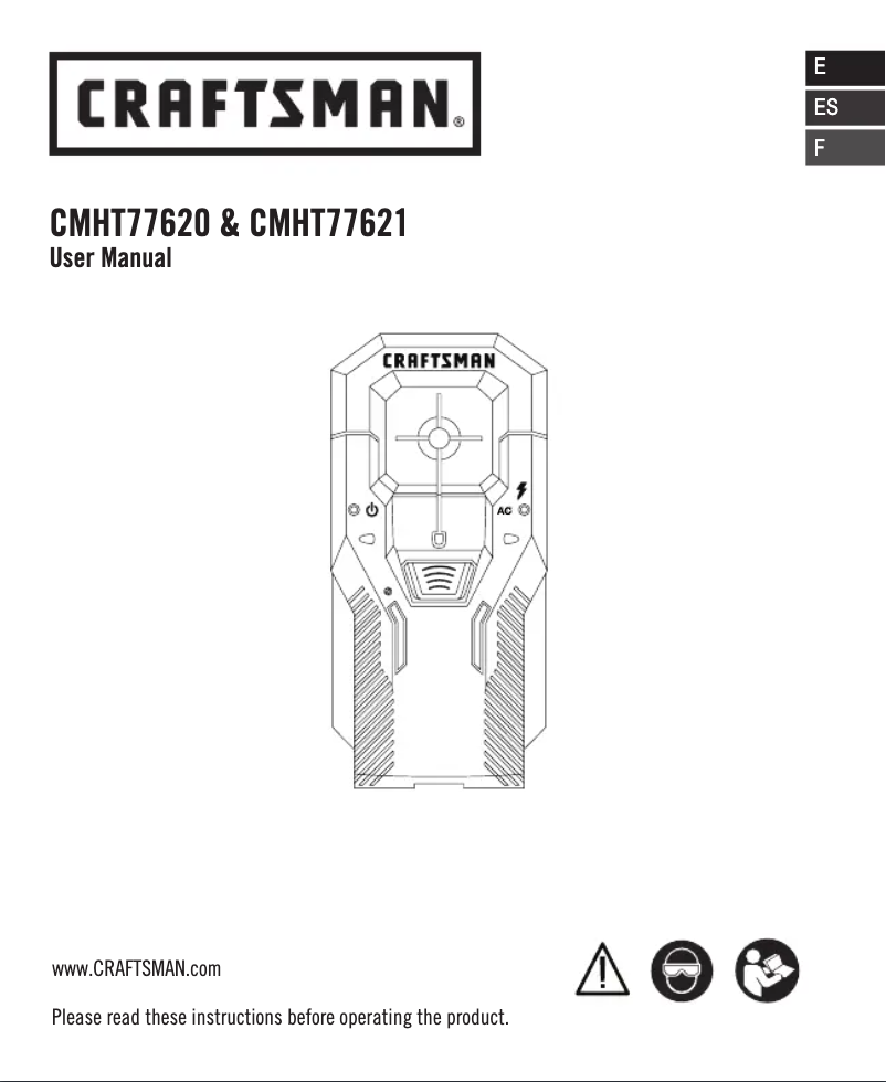 Page n°1 - Manuel utilisateur Craftsman CMHT77620