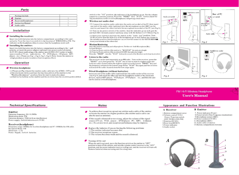 Page 1 de la notice Manuel utilisateur Pyle PHPW5