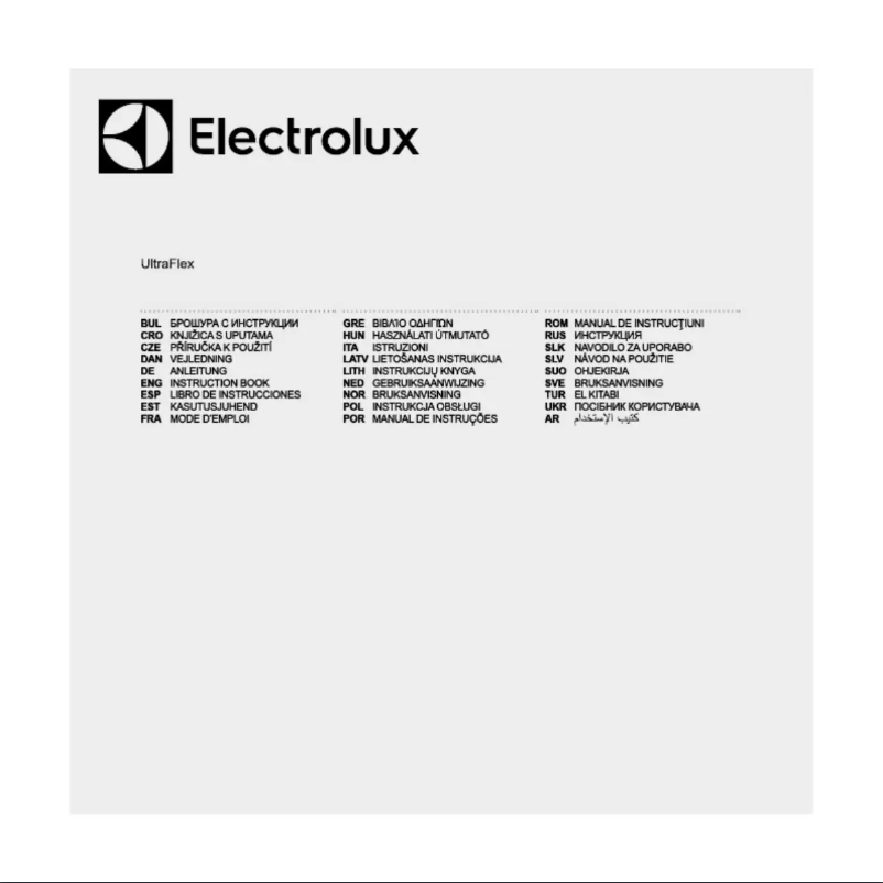 Page n°1 - Manuel utilisateur Electrolux UltraFlex EUF8ANIMAL