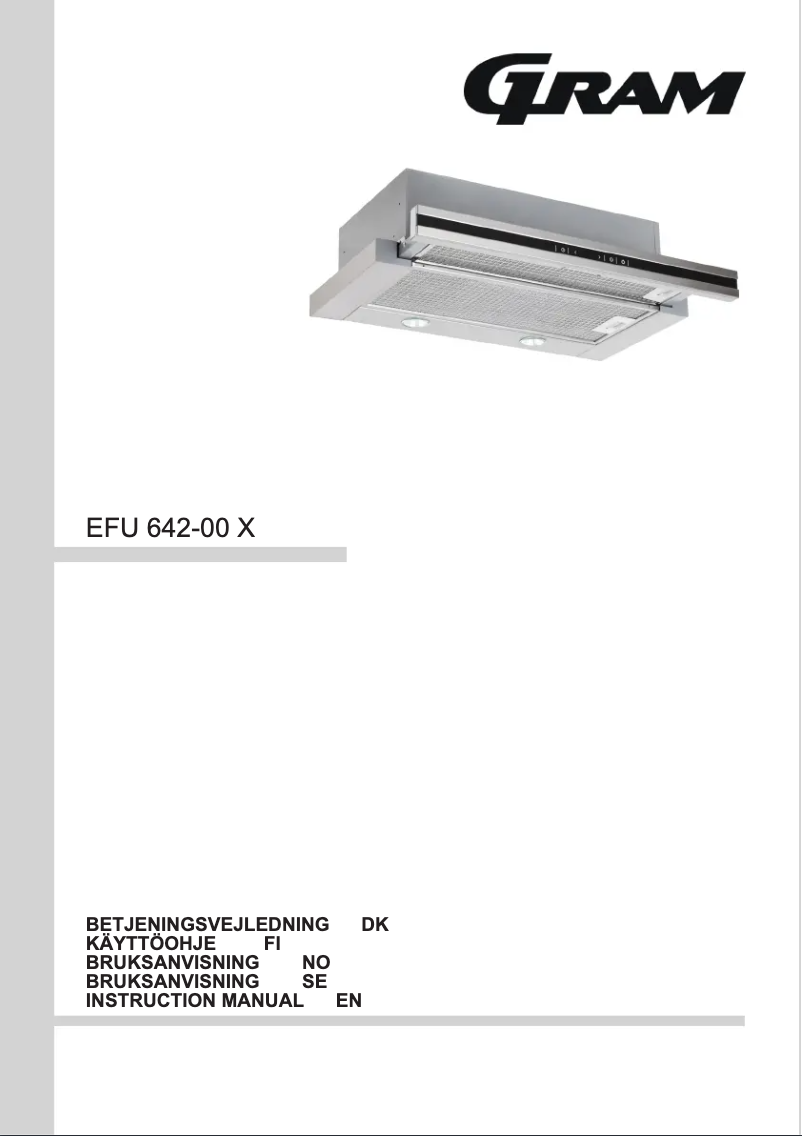 Page n°1 - Manuel utilisateur Gram EFU 642-00 X