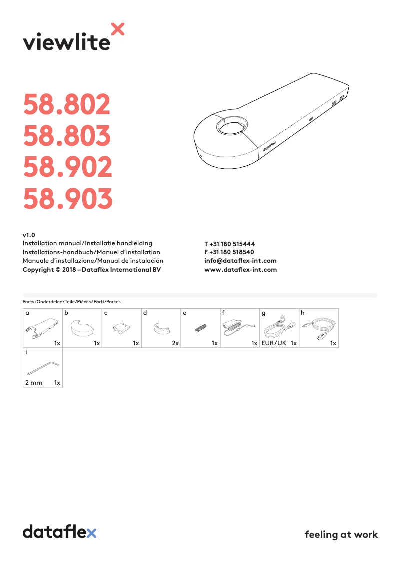 Page n°1 - Manuel utilisateur Dataflex Viewlite 58.803