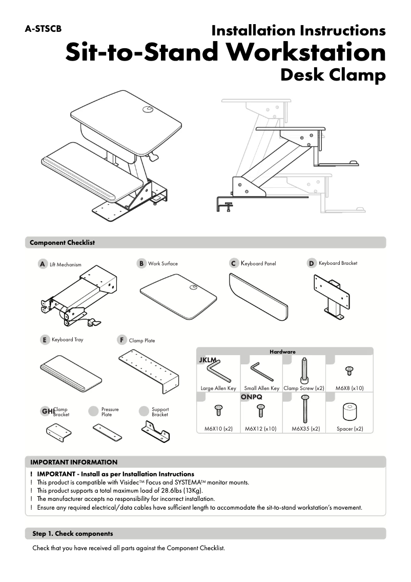 Page 1 de la notice Manuel utilisateur Atdec A-STSCB