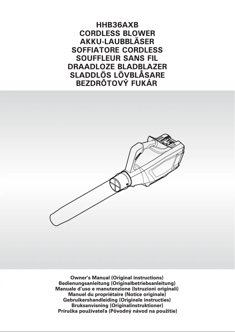 Imagen de la primera página del manual del dispositivo HHB36AXB
