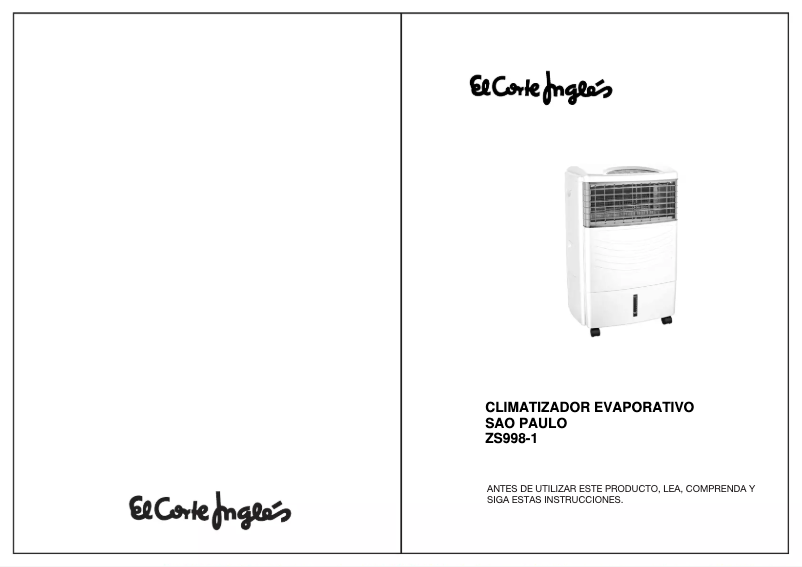 Image de la première page du manuel de l'appareil ZS998-1