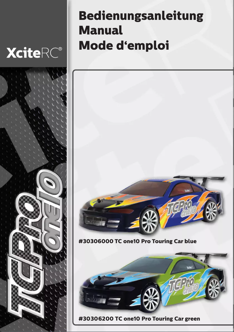 Page 1 de la notice Manuel utilisateur XciteRC Touring car TC one 10 Pro