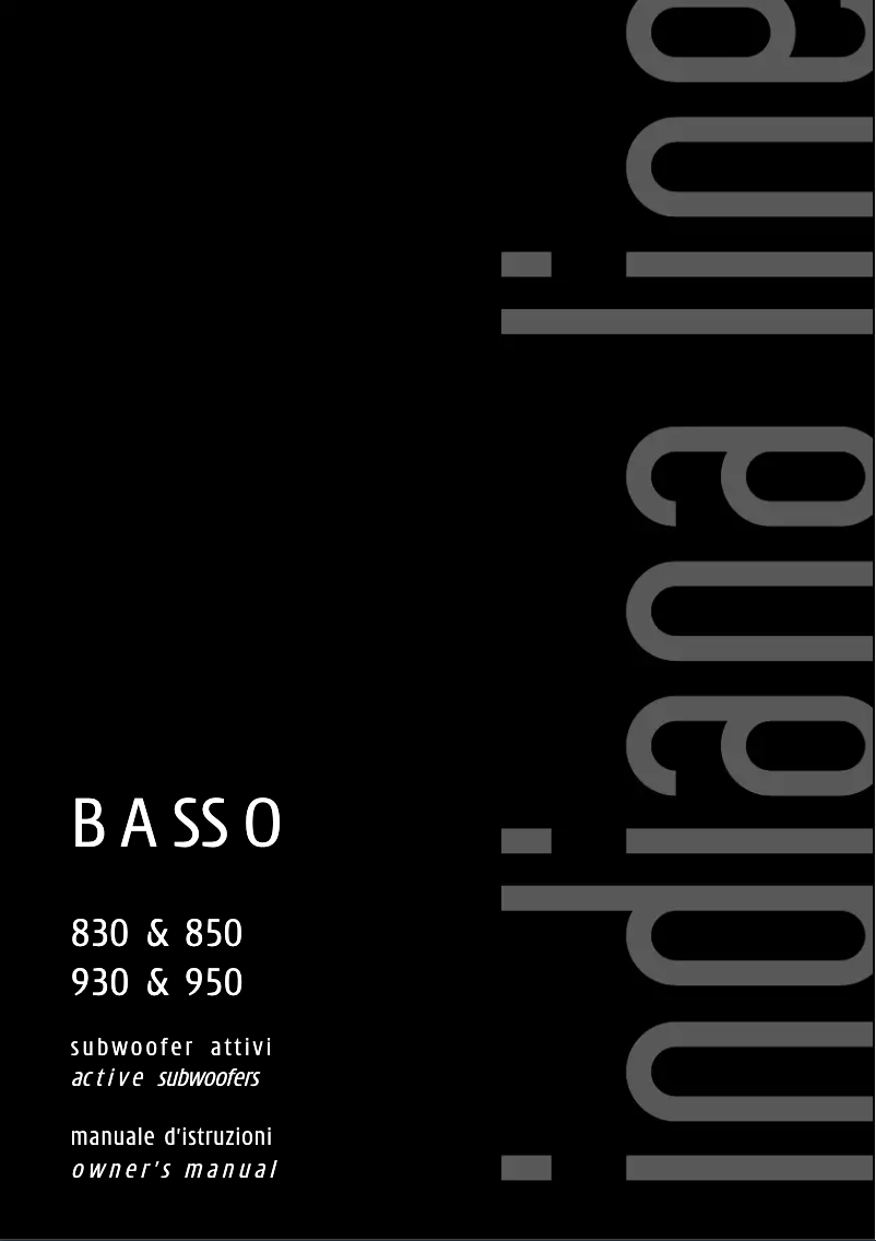 Image de la première page du manuel de l'appareil Basso 830