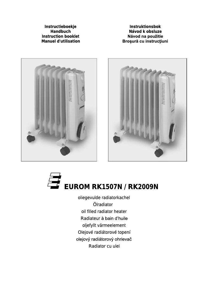 Página 1 del manual Manual de usuario Euromac RK2009T