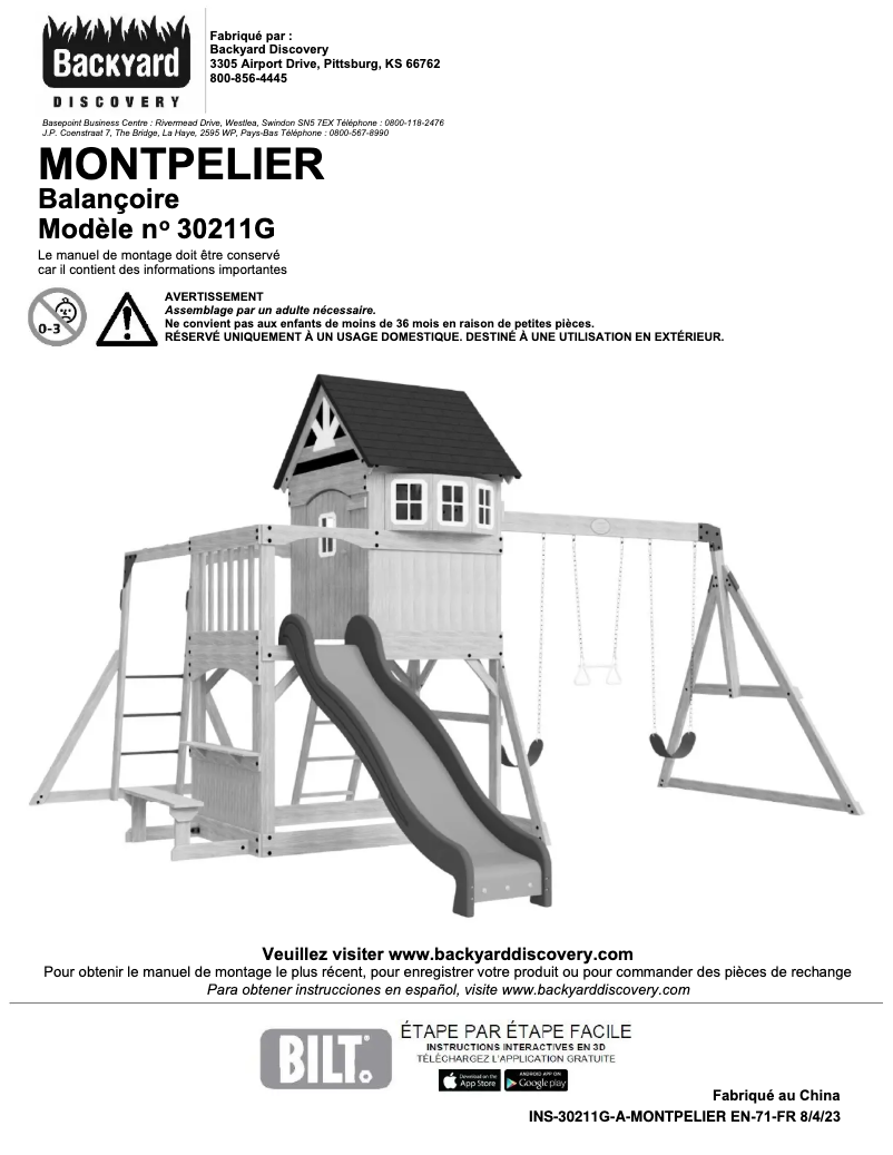 Image de la première page du manuel de l'appareil Montpelier