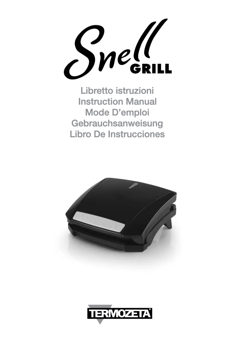 Page 1 de la notice Manuel utilisateur Termozeta Snell Grill