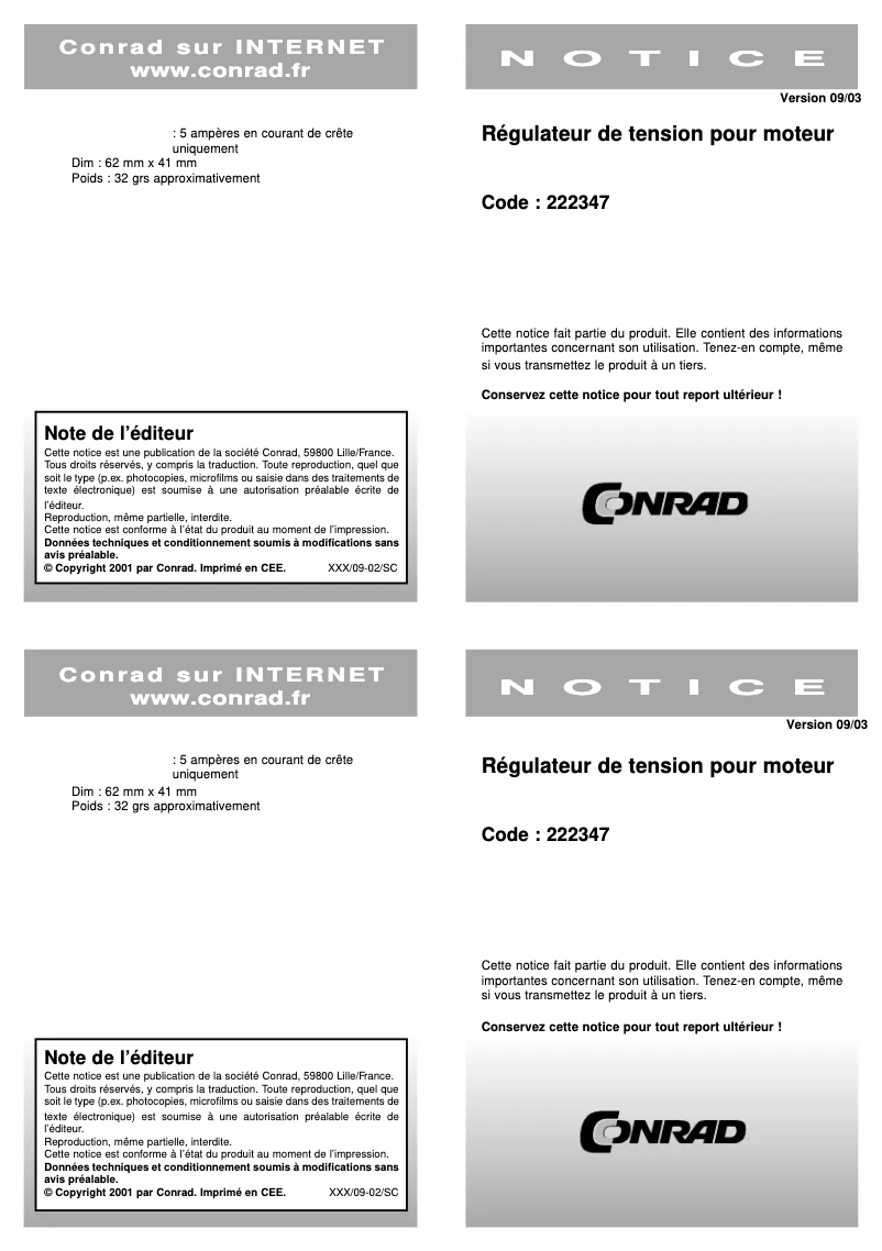 Image de la première page du manuel de l'appareil 919D2P